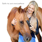 StripHair Gentle Groomer - Original for Horses Dogs 6-in-1 Shedding Grooming Massage Tool (Black)