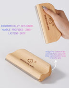 Gentle Deshedding Brush for Short, Medium & Long Hair Dog——Wooden Handle, Ergonomic Pet Deshedding Grooming Tool (natural)