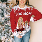 Wrappiness A Girl And Her Dog Christmas Sweatshirt - Cozy Unisex Fit Custom Shirt - Cute for Women Pet Lovers