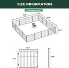 FXW MiniPaws Unleashed Dog Playpen, Expandable & Portable Design for Yard, RV Camping and Indoor Use, for Puppies and Small Dogs, 20-inch 16 Panels