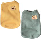 Cotton Dog & Cat T-Shirts - Soft, Breathable, Stretchy Sleeveless Vests for Medium & Small Dogs