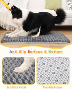 XXXL Dog Bed for Crate High Resilience Foam Crate Pad Mat for Large Dogs Washable Anti-Slip,53" x 36",Dark Gray