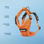 Voyager Step-in Pet Harness - All Weather Mesh, Adjustable Step in Harness for Cats and Dogs by Best Pet Supplies - Orange, M