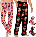 MyPupSocks Custom Pajama Pants for Pet Lover, Personalized Photo Face Printed Pajama Bottoms Sleepwear with Pockets