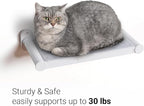 SVD.PET Cat Wall Shelves, 17" x 8" Cat Wall Furniture with Felt Pad, Simple and Modern Design Wal Mounted Platforms for Pet Sleeping and Playing, Easy to Install and to Clean(White)