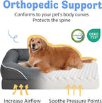 Washable Orthopedic Large Dog Bed - Removable Orthopedic Foam Dogs Beds with Bolsters Waterproof Large Dog Bed and Non-Slip Bottom Extra Large Dogs Beds Sofa