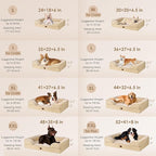 EHEYCIGA Orthopedic Dog Beds for Extra Large Dogs, Waterproof Memory Foam XL Pet Bed with Sides, Non-Slip Bottom and Egg-Crate Foam Big Dog Couch Bed with Washable Removable Cover, Greige