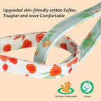 2 Pack Cotton Breakaway Cat Collar Green and Red Flowers Pendant Cute Kitten Cat Collar with Bell