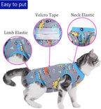 Cat Recovery Suit Cat Onesie for Cats After Surgery Female Male Spay Kitten Neuter Surgical Bodysuit Post Surgery Cone of Shame Alternative Anti Licking (Gray, Medium)