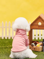 QWINEE Basic Dog Hoodie Sweatshirt Puppy Sweater Warm Cat Costumes Pet Clothes for Chihuahua Puppy Kitten Small Medium Dogs Light Pink Large