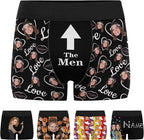 M YESCUSTOM Custom Faces Funny Short Briefs Gift for Husband Underwear
