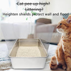 3PCS Cat Litter Box Pee Shields,Transparent Easy Clean Splash Guard for Open Top Litter Pan 14.5×11.5in- Litter Box Not Included (3, Clear)