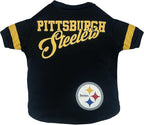 Pets First NFL Pittsburgh Steelers T-Shirt for Dogs & Cats, Large. Football Dog Shirt for NFL Team Fans. New & Updated, Durable & Cute Sports PET TEE Outfit (PIT-4146-LG)