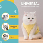 Avont Cat Recovery Suit - Kitten Onesie for Cats After Surgery, Cone of Shame Alternative Surgical Spay Suit for Female Cat, Post-Surgery or Skin Diseases Protection -Yellow(L)