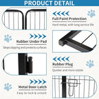 NEWBULIG Dog Playpen 16 Panels 24" Height Foldable Heavy Duty Metal Dog Exercise Playpen Puppy Fence for Indoor Outdoor Yard