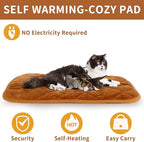 NAMOTEK Self-Warming Cat Bed Indoor/Outdoor Super Soft Self Heating Pet Mat Washable Thermal Pad for Cat & Dog 35x23 inch