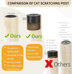 59" Big Modern Cat Tree Tower, Cat Tower Sisal-Covered Scratching Posts for Indoor Cats, Oak Wood Cat Tree for Large Cats, Multi-Level Cat Condo with Space Capsule Nest, Cat Furniture Activity Centre