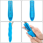 ZENFUN 6 Pc Dual-Sided Dog Shedding Blade, Stainless Steel Grooming Tool for Horse, Cattle, Sheep with Comfort Grip, Curry Deshedder De-Shedding Tool for All Dogs Coat Types (Single Loop Double Loops)