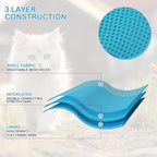 MoNiBloom Soft Cat Harness for Walking Escape Proof and Travel, Kitten Adjustable Breathable Vest Harness - Sky Blue, L