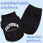 Discover Cozy Cotton Canine Wear: Soft, Lightweight, and Breathable Dog Shirt Vest with Eye-Catching Graphics(California), Keeping Your Furry Friend Warm and Comfy! Black 3XL