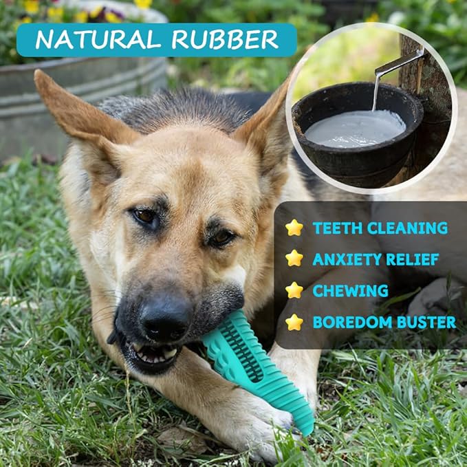 Dog Toys for Aggressive Chewers Large Medium Breed, Indestructible Dog Toothbrush Chew Toys, Squeaky Interactive Tough Extremely Durable, Dogs Toys to Keep Them Busy