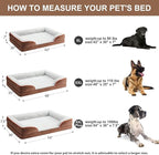 Orthopedic Dog Bed for Extra Large Dogs, Egg Crate Foam Bed for Extra Large Dogs, Equipped with Removable Waterproof Pillow Cover and Anti-Slip Bottom, Pet Bed