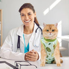Avont Cat Recovery Suit - Kitten Onesie for Cats After Surgery, Cone of Shame Alternative Surgical Spay Suit for Female Cat, Post-Surgery or Skin Diseases Protection -Avocado(L)