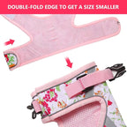 Floral cat Leash and Harness Set. The cat Harness Escape Proof Feature Allows You to Walk You cat, Small Dog or Rabbit Without Worries. This Kitten Harness and Leash is Cute and Trendy