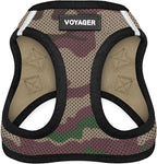 Best Pet Supplies - All Weather Mesh / Plush, Reflective, No Pull Harness for Small, Medium Dogs, Cats - Secure with Hook & Loop Fastener, Buckle, Double D-Rings - Army/Black Trim, XS