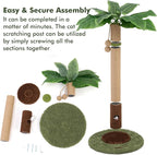 Cat Scratching Post for Indoor Cats and Kitten - 35.43" Tall Cat Scratching Post with Sisal Rope,Palm Tree Cat Scratch Post with Hanging Ball (35.4-Green, 35.4in)