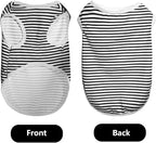3 Pcs Cat Shirts Solid Color Dog Clothes Summer Sleeveless Stripe Pet T Shirts for Small Pet Dogs Cats (Black, Small)