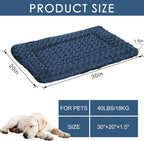 4 Pcs Washable Dog Bed Plush Orthopedic Outdoor Crate Mat with Non-Slip Bottom,Luxe Kennel Pad for Pets,Cozy Cage Cushion&Pet Sleeping Mattress Large Sized,Medium,Small Dogs,30 x 20 inch,Color Blend