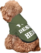 Personalized Dog Hoodie, Custom Dog Costumes for Small Dogs, Holiday Happy Dog Clothes Football Pet Shirt Sweater with Name Number for Girl/Boy Cats/Kitten, SageGreen, XL