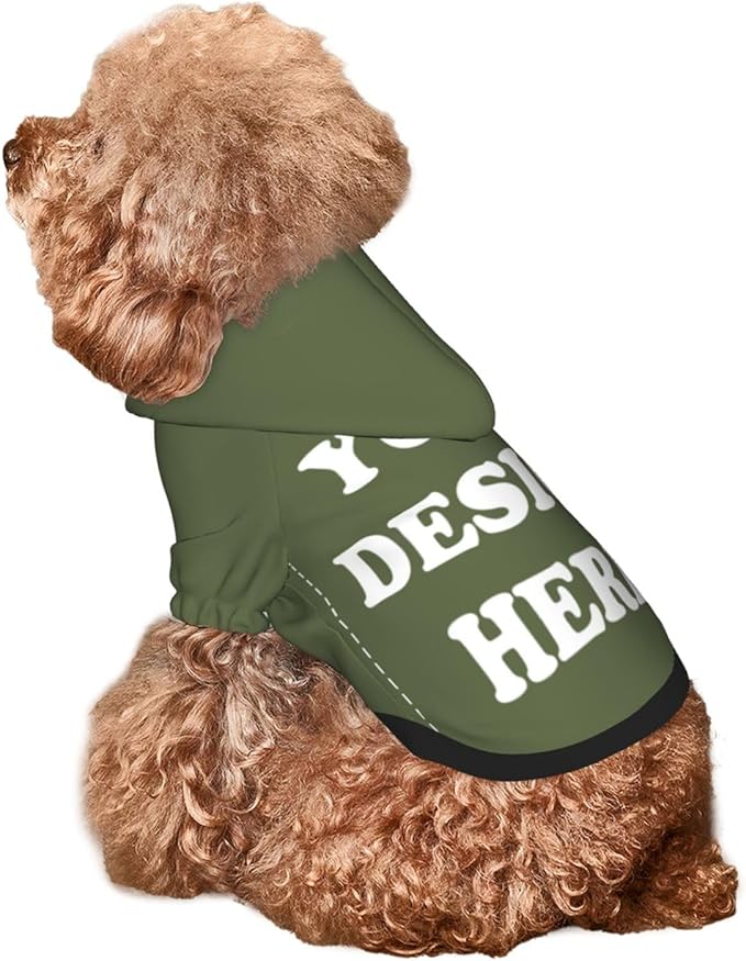 Personalized Dog Hoodie, Custom Dog Costumes for Small Dogs, Holiday Happy Dog Clothes Football Pet Shirt Sweater with Name Number for Girl/Boy Cats/Kitten, SageGreen, XL