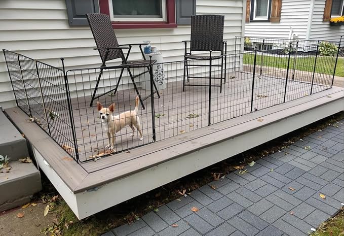 FXW MiniPaws Unleashed Dog Playpen, Expandable & Portable Design for Yard, RV Camping and Indoor Use, for Puppies and Small Dogs, 20-inch 24 Panels