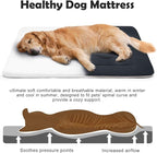 JoicyCo Large Dog Bed Soft Dog Crate Pad Mat 42 in Non-Slip Bottom Washable Dog Sleeping Mattress Pet Beds Cat Bed Kennel Pad, Dark Gray