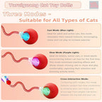 New Upgraded Cat Ball Toy - Speedy Tail 2.0 Cat Toy, Interactive Cat Toy Ball, Stimulating Toys and Juguetes para Gatos, Cat Toys for Bored Indoor (Red)