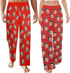 Artsadd Personalized Christmas Pajama Pants Socks for Men Custom Photo Pajama Bottoms for Men S-XXL