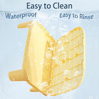 Cat Litter Mat Litter Trapping Mat,19.69"X15.95"X3.54"Litter Box Mat,Waterproof Cat Mats for Litter Large,Easy Clean,Non-Slip Litter Mat for Cat,Urine-Proof Kitty Litter Catcher Mat,Washable (White)
