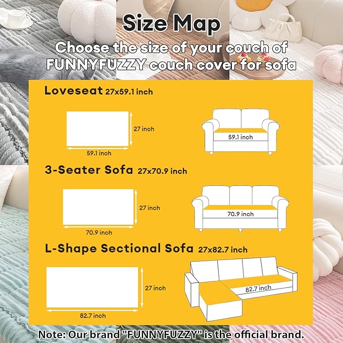 FUNNY FUZZY Pet Couch Covers for Sofa, Washable Dog Couch Cover Protector for Dogs, Flannel Couch Covers for Dogs Pet Friendly Pets Mat Bed (Brown, 35.4"x82.7")