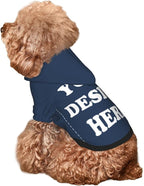 Dog Costume, Custom Dog Hoodie, Dog Name Costume Holiday Pet Pajamas Outfit, Personalized Pet Coat Costumes for Small Medium Large Dogs and Cats for Winter, Navy, M