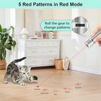 TBTeek Cat Toys, Rechargeable, 3 Light Modes & 5 Fun Patterns, Portable Interactive Kitten Pet Dog Cat Mouse Toy for Fun Chase Play Exercise