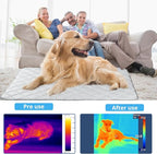 Dog Cooling Mat, Washable Dogs Cats Pet Non-Toxic Cooling Pads Summer Sleeping Kennel Mats，Pet Self Cool Ice Blanket for Indoor & Outdoor Dog Beach Essentials Light Gray Medium