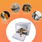 Cat Litter Box Cover with Front and Top Flip-Up Lid,Foldable Waterprof Cat Litter Cover for Odor Control,Easy Access(24x17x16inch)