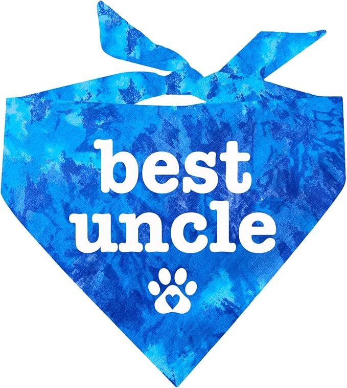 Best Uncle Father's Day, Valentine's Day, Birthday Dog Bandana (Royal Scrunch, OS588)