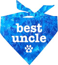 Best Uncle Father's Day, Valentine's Day, Birthday Dog Bandana (Royal Scrunch, OS588)