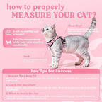 rabbitgoo Cat Harness and Leash for Walking, Escape Proof Soft Adjustable Vest Harnesses for Cats, Easy Control Breathable Reflective Strips Jacket, Pink, XXS