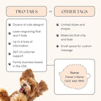 Two Tails Pet Company Personalized 'Monstera Leaf' Pet ID Tag & Collar Charm - Custom Engraved Dog Tags for Pets - Luxury Brass, Gold Plating