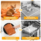 KOOLTAIL Self Warming Cat Bed Mat for Indoor Cats Dogs, Reversible Cozy Pet Heated Pad Blanket with Thermal Foil, Thicken Cat Window Perch, Puppy Kitten House for Crate, Desk, Floor,Outdoor,Maple Leaf