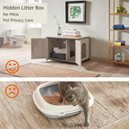 unipaws Top Opening Cat Litter Box Enclosure, Flip Top XL Extra Large Cat Box Furniture, Friendly to Elderly People, High Jumbo Automatic Litter Box Cover Hidden for Large Cat